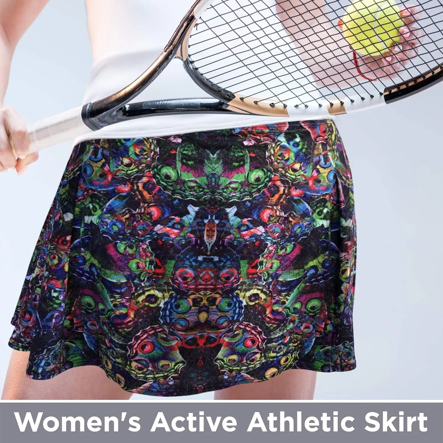 Womens Tennis Golf Skirt Pickleball Athletic Exercise Printed Skorts Short Pocket