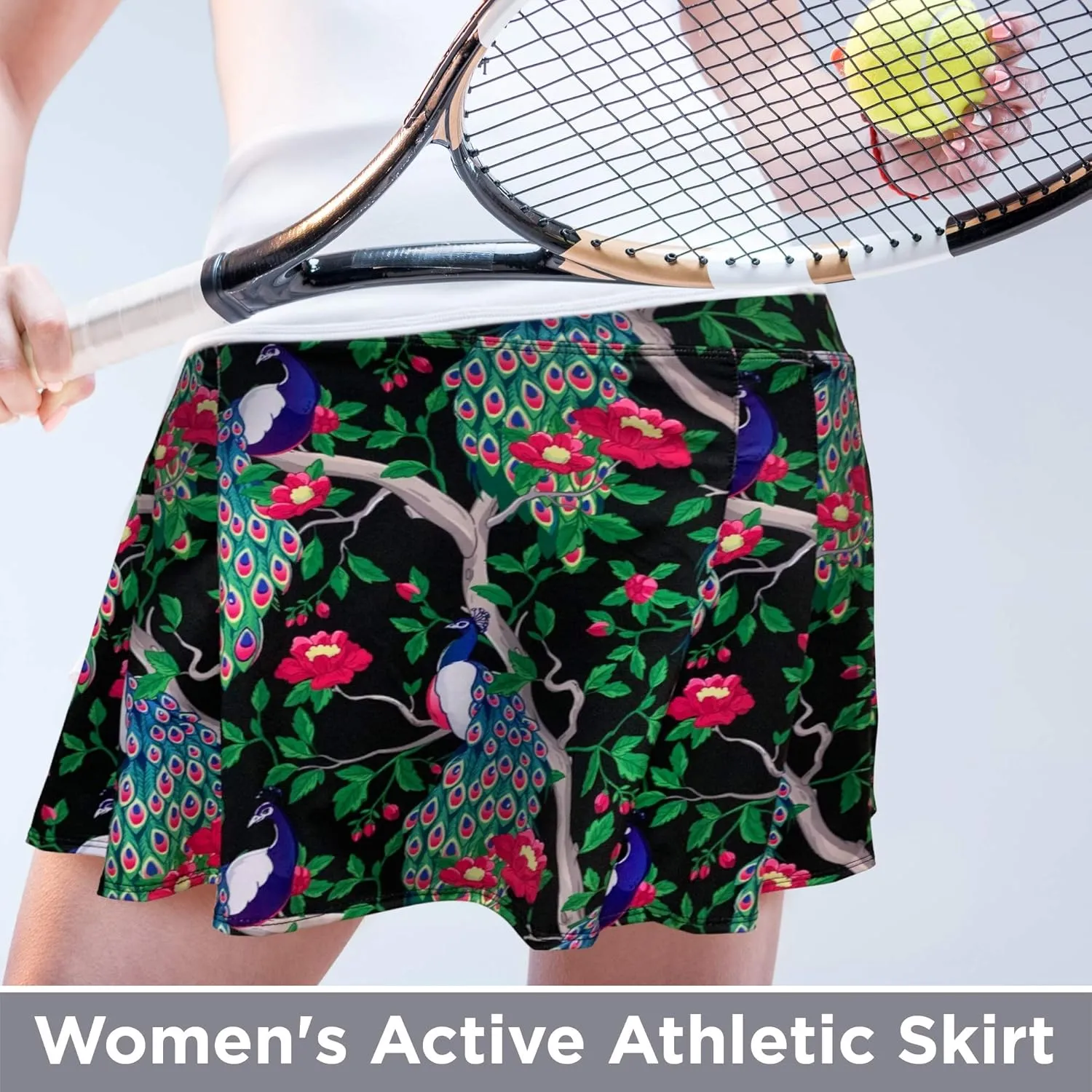 Womens Tennis Golf Skirt Pickleball Athletic Exercise Printed Skorts Short Pocket