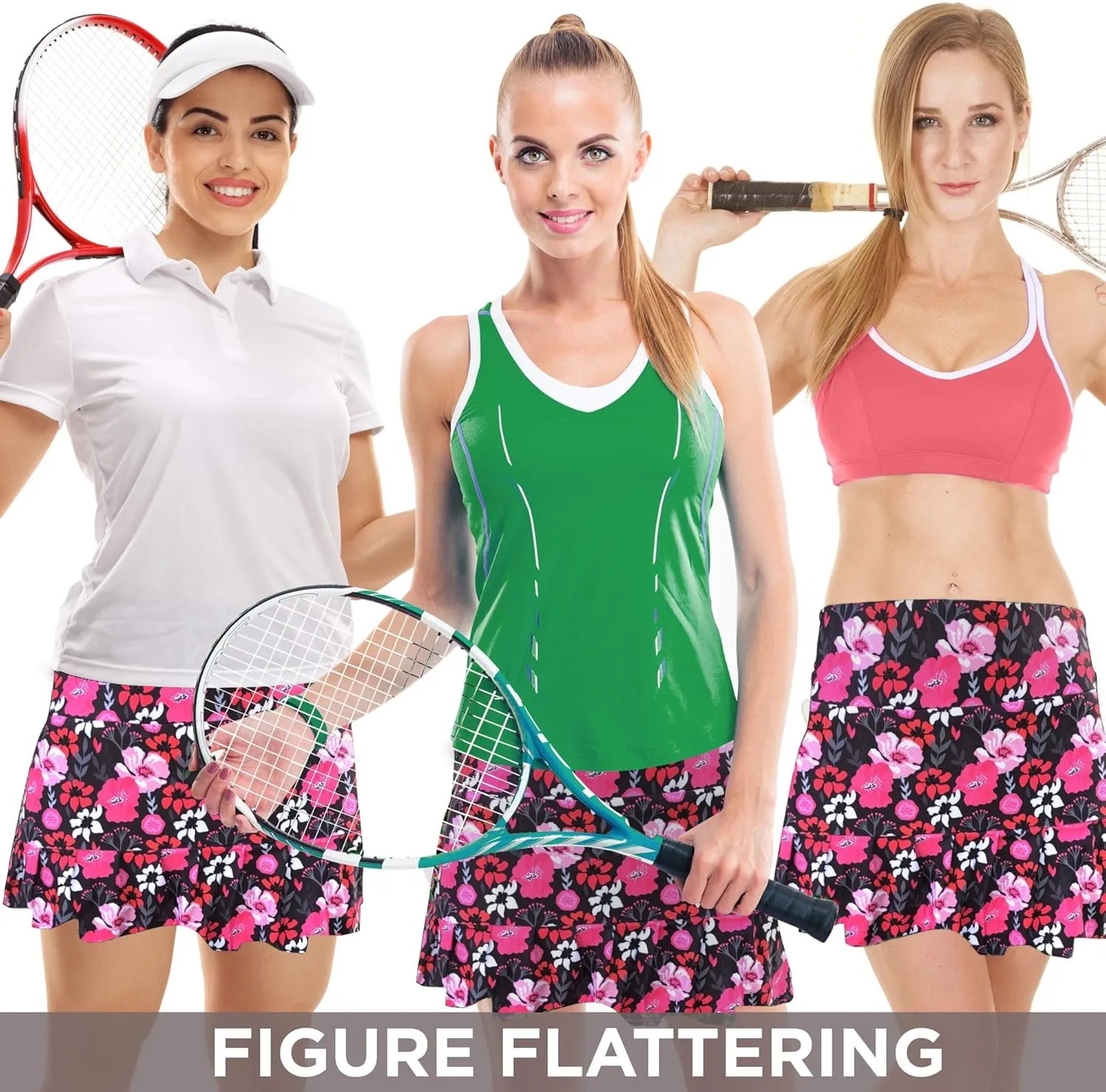 Womens Tennis Golf Skirt Pickleball Athletic Exercise Printed Skorts Short Pocket