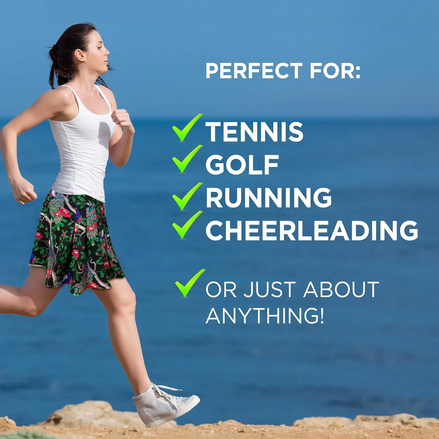 Womens Tennis Golf Skirt Pickleball Athletic Exercise Printed Skorts Short Pocket