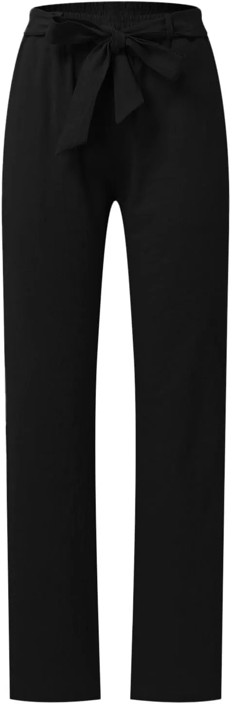 Women's Wide Leg Pants Winter Baggy Sports Capris with Pockets Solid Color Flare Leggings