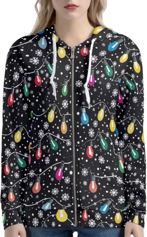 YEXIATODO Casual Hoodie for Women Zipper Hooded Sweatshirt Pullover with Pocket