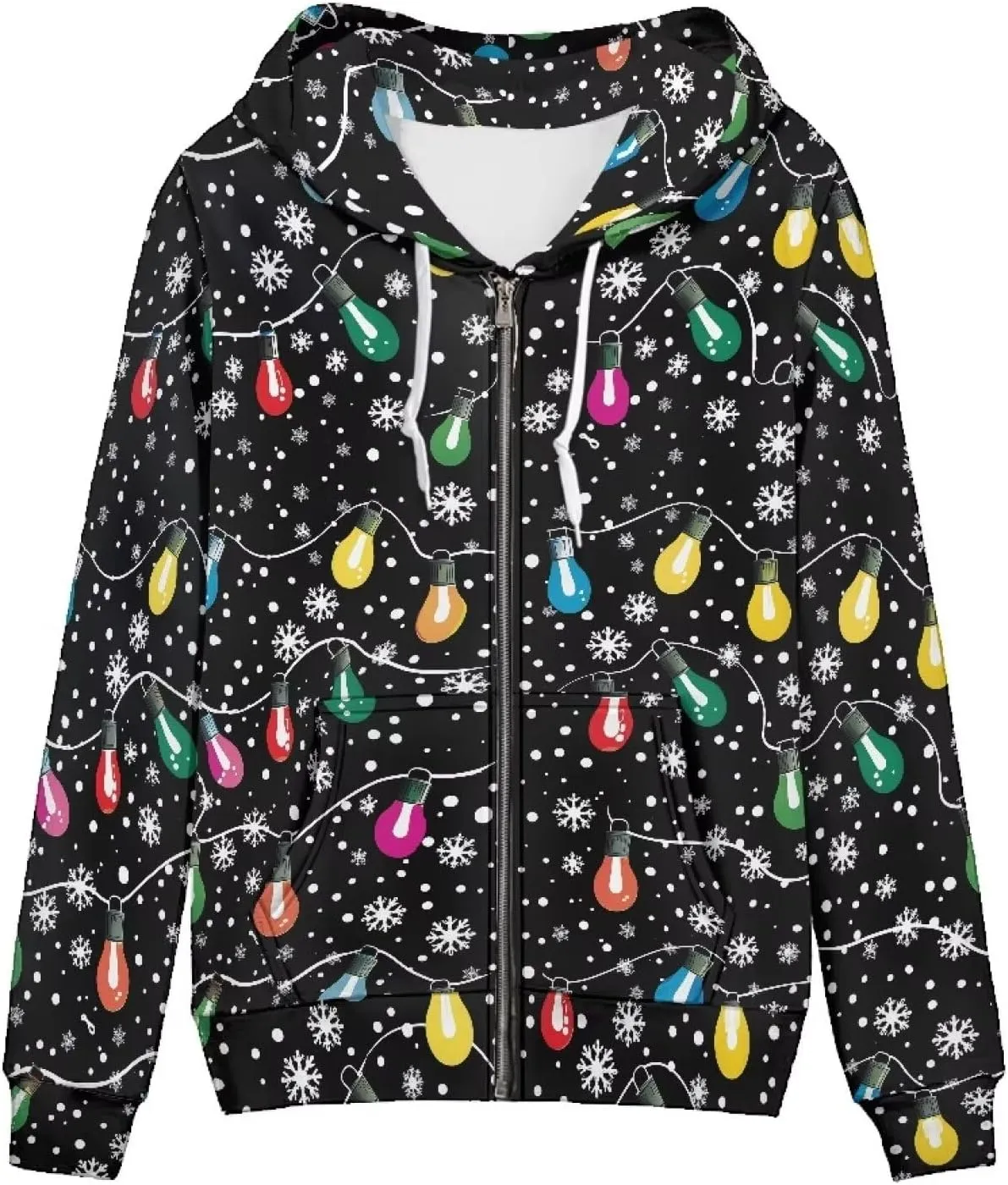 YEXIATODO Casual Hoodie for Women Zipper Hooded Sweatshirt Pullover with Pocket