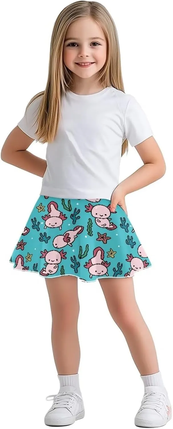 Ystardream Casual Girls' Sport Skirts Tennis Running Skorts with Built-in Shorts 5-14