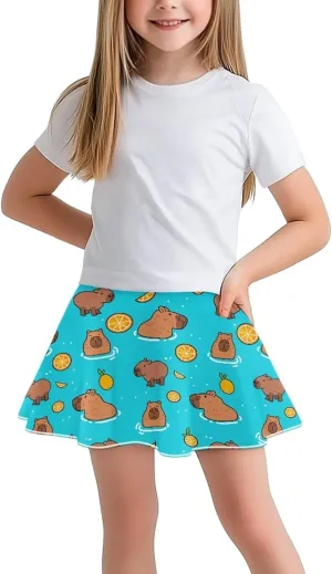 Ystardream Casual Girls' Sport Skirts Tennis Running Skorts with Built-in Shorts 5-14