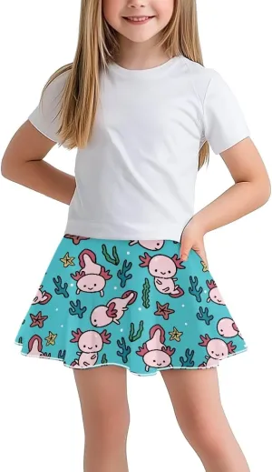 Ystardream Casual Girls' Sport Skirts Tennis Running Skorts with Built-in Shorts 5-14