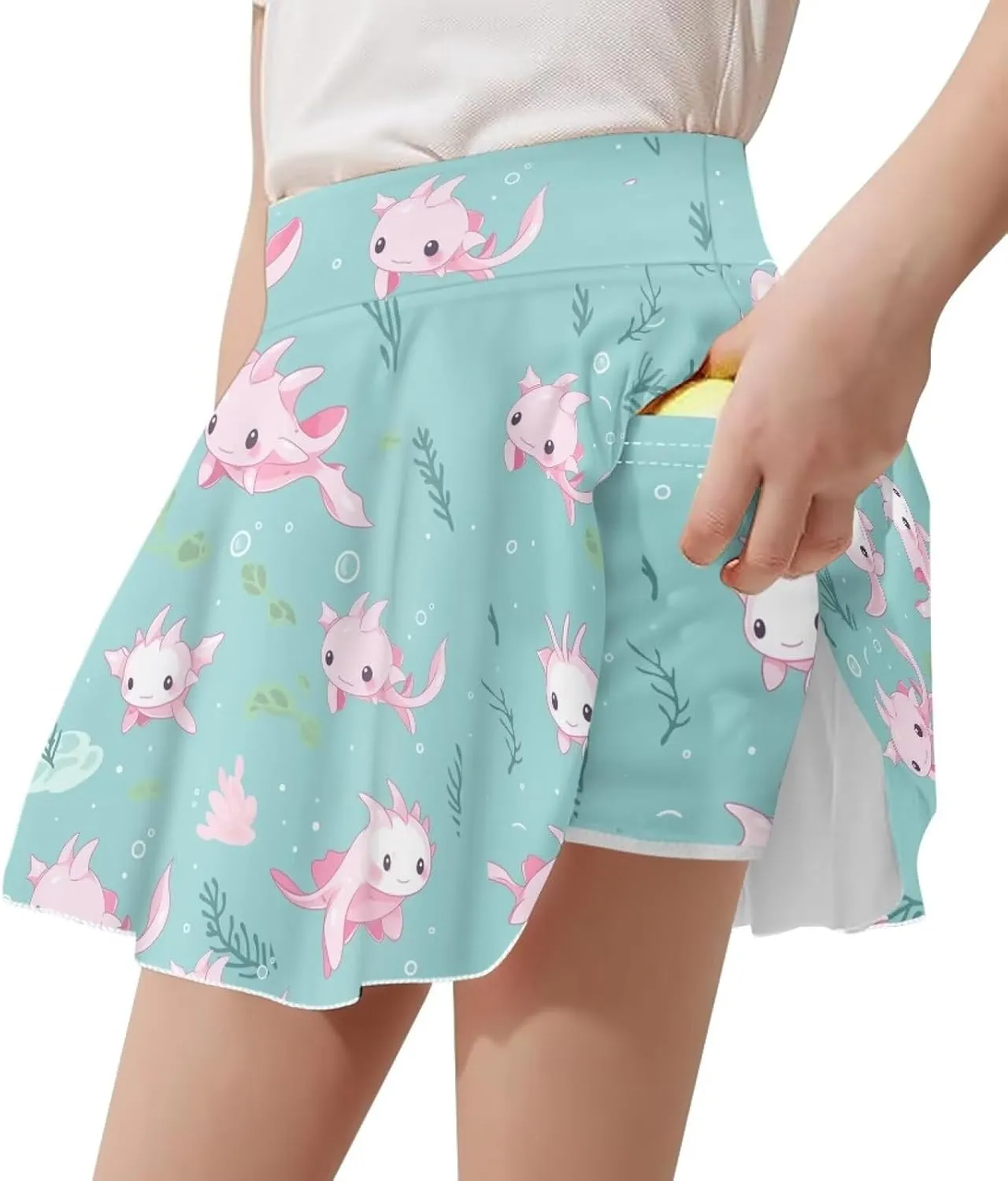 Ystardream Casual Girls' Sport Skirts Tennis Running Skorts with Built-in Shorts 5-14