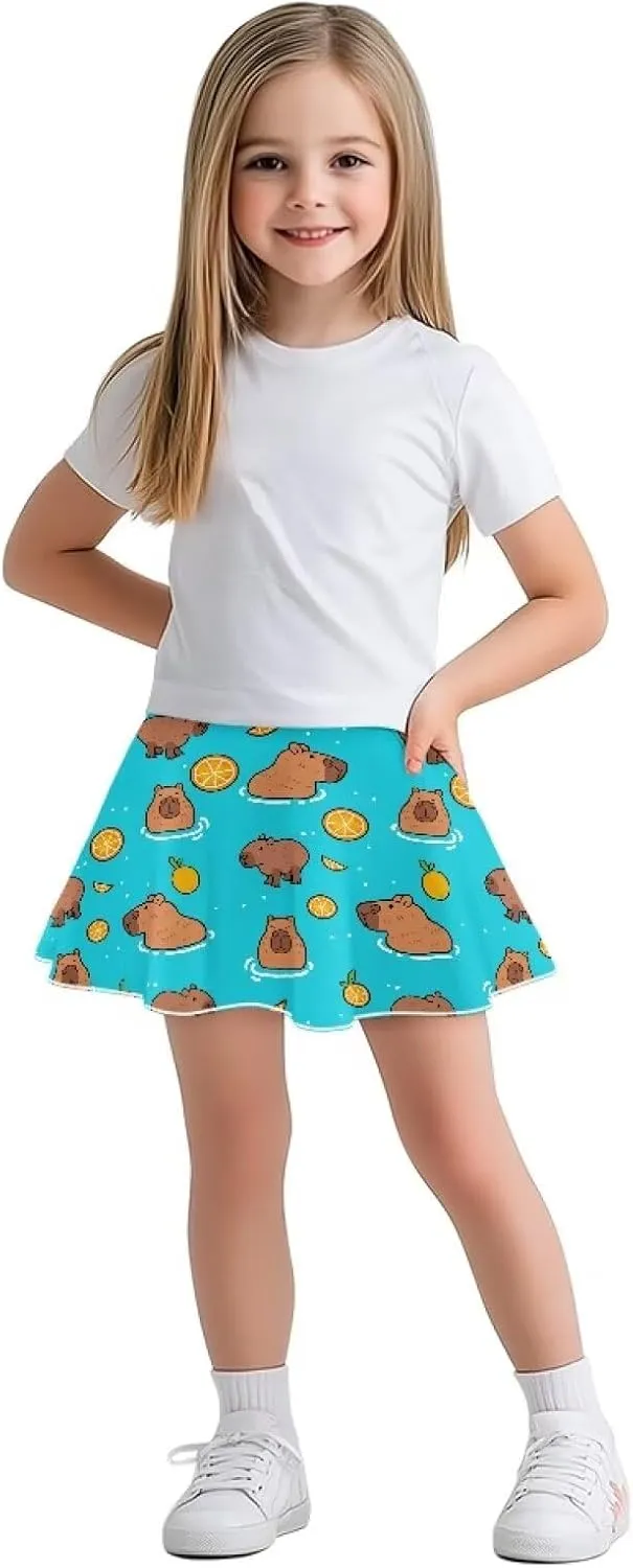 Ystardream Casual Girls' Sport Skirts Tennis Running Skorts with Built-in Shorts 5-14