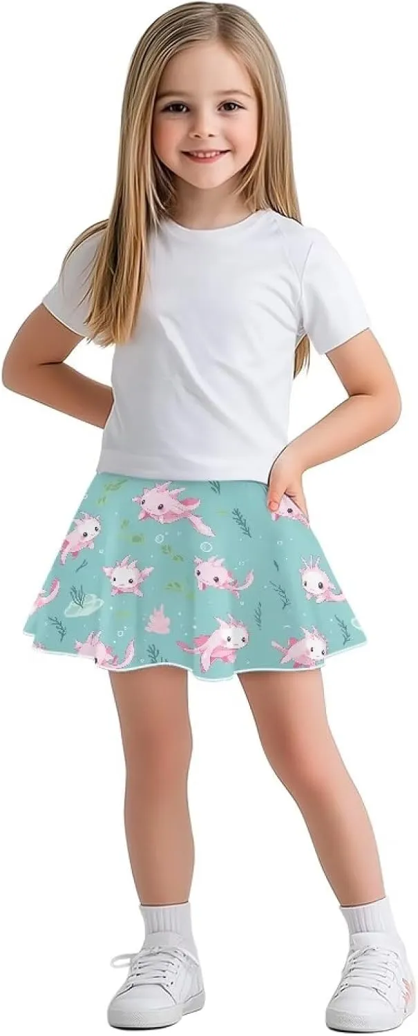 Ystardream Casual Girls' Sport Skirts Tennis Running Skorts with Built-in Shorts 5-14