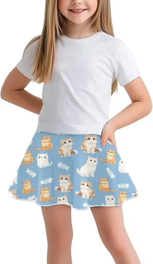 Ystardream Casual Girls' Sport Skirts Tennis Running Skorts with Built-in Shorts 5-14