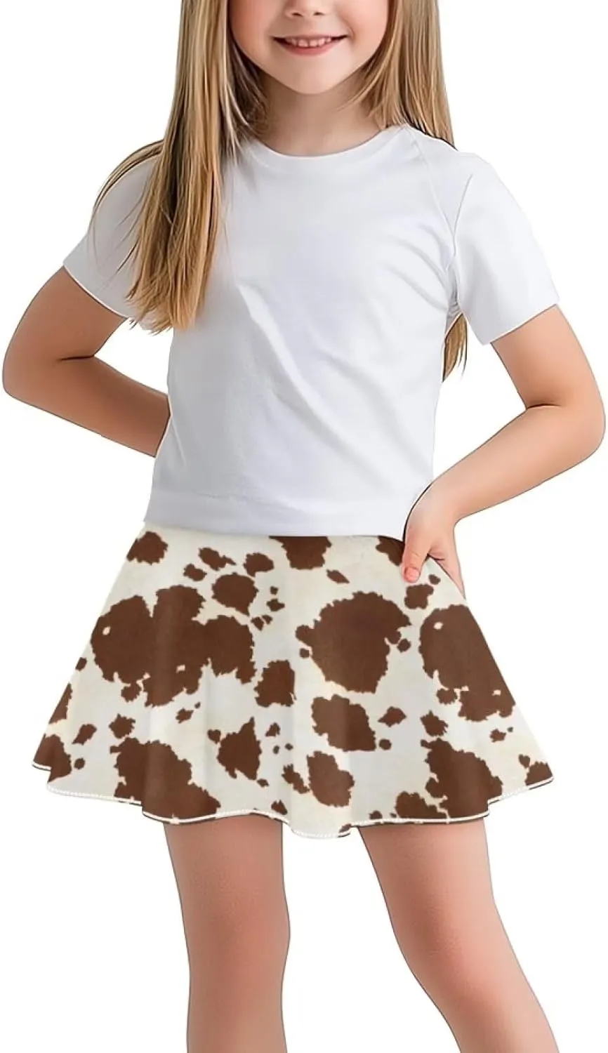 Ystardream Casual Girls' Sport Skirts Tennis Running Skorts with Built-in Shorts 5-14