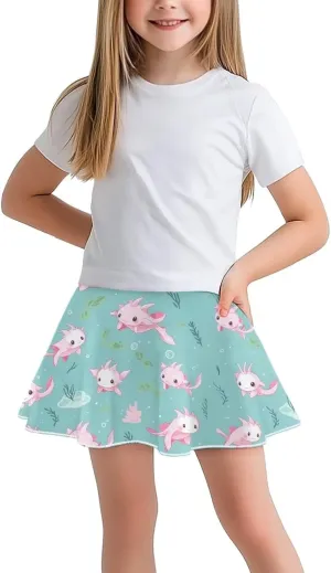 Ystardream Casual Girls' Sport Skirts Tennis Running Skorts with Built-in Shorts 5-14