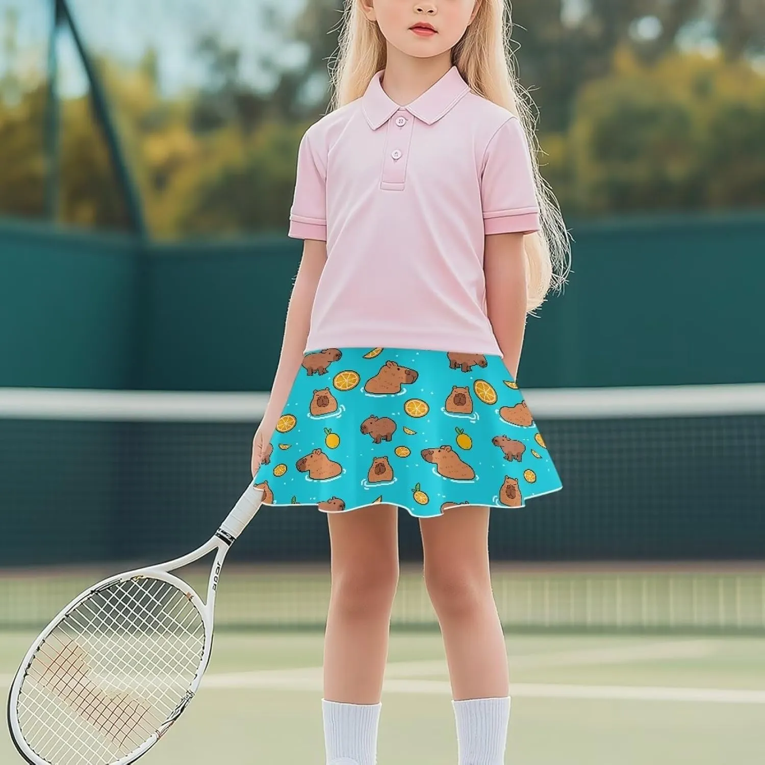 Ystardream Casual Girls' Sport Skirts Tennis Running Skorts with Built-in Shorts 5-14