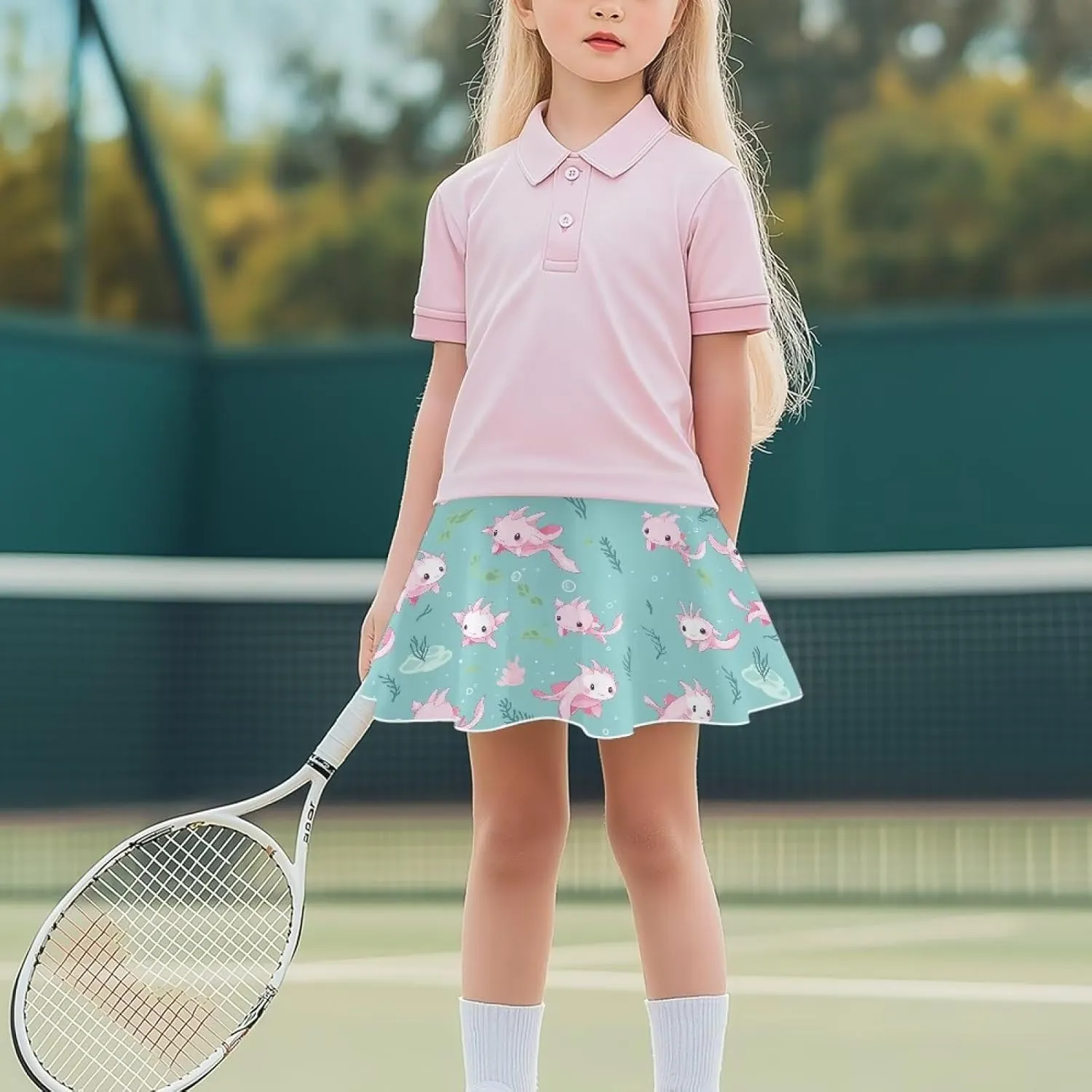 Ystardream Casual Girls' Sport Skirts Tennis Running Skorts with Built-in Shorts 5-14