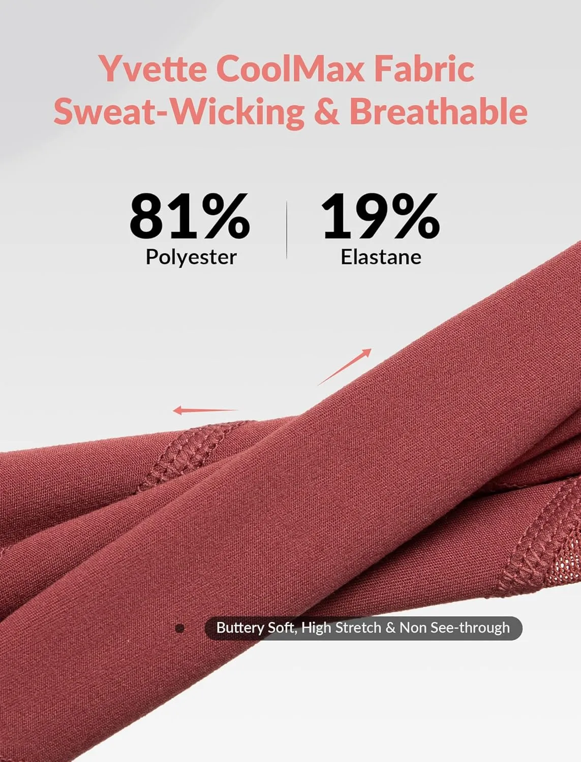 Yvette Leggings for Women with Pockets Butt Lift, High Waisted, Tummy Control, Buttery Soft, Mesh Panel Workout Running