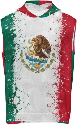 Zakqeik Mens Summer Sleeveless Hooded Tank Top Kiribati Flag T-Shirt for Athletic Exercise Relaxed