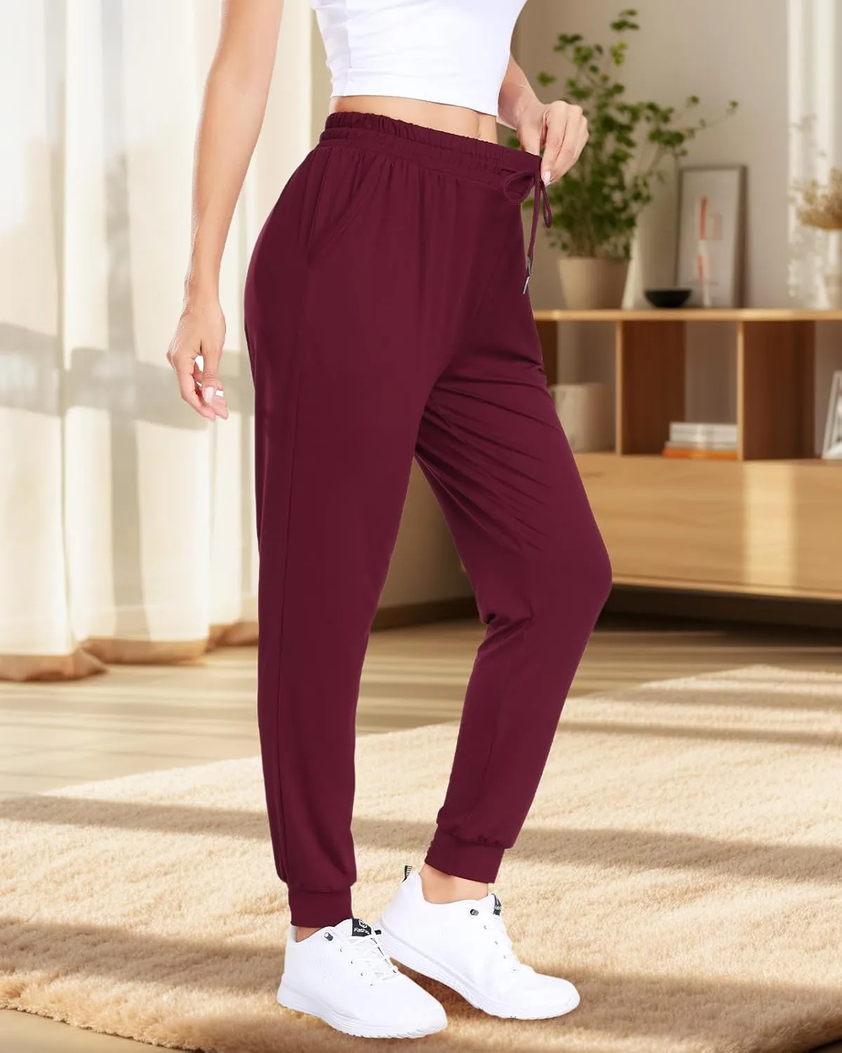 ZENEX 3 Pack Joggers for Women & Women's Sweatpants with Pockets, for Running Yoga Workout Lounge Pants.