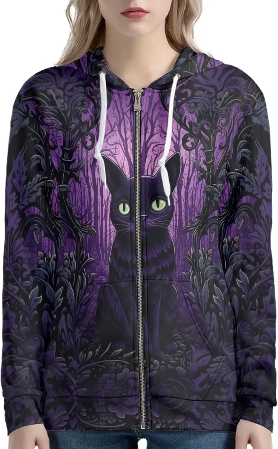Zipper Hoodies for Women Oversized Athletic Fall Cardigan Plus Size