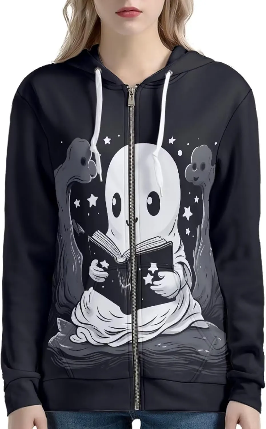Zipper Hoodies for Women Oversized Athletic Fall Cardigan Plus Size