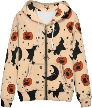 Zipper Hoodies for Women Oversized Athletic Fall Cardigan Plus Size