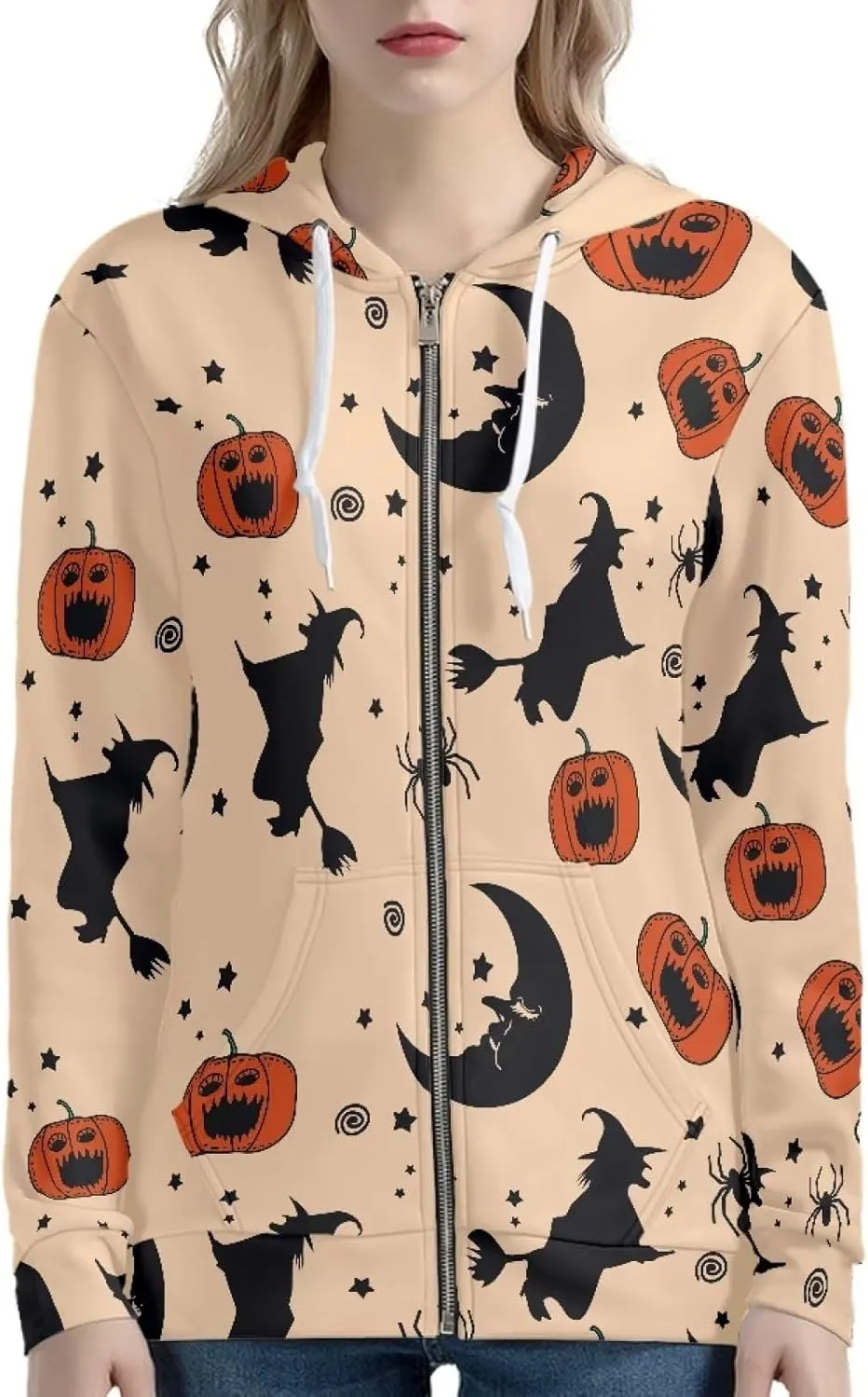 Zipper Hoodies for Women Oversized Athletic Fall Cardigan Plus Size